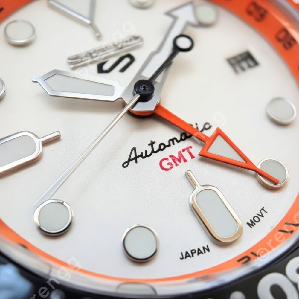 Full Titanium Automatic Gmt White Orange Diver 42… - image 7